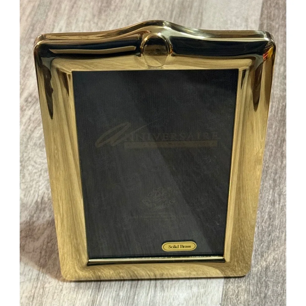 Louis Michel Cie Solid Brass 5x7 Picture Frame Gold Tarnish Resistant Vintage